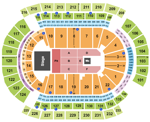seating chart for Prudential Center - Rock Fest - eventticketscenter.com