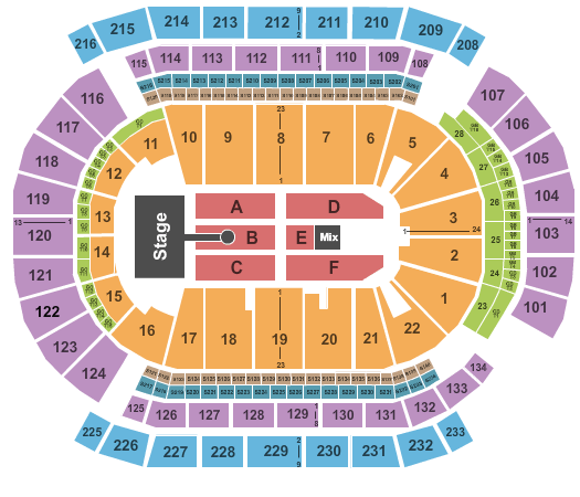 Prudential Center Shania Twain Seating Chart