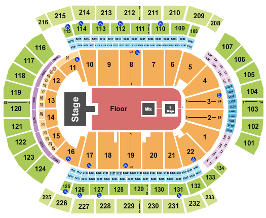Prudential Center Shinedown Seating Chart