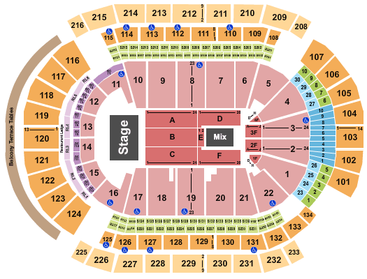 Prudential Center Tool Seating Chart