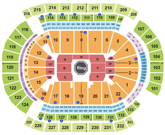 Prudential Center UFC 2 Seating Chart