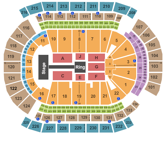 Prudential Center WWE Seating Chart