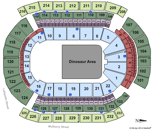 Prudential Center Walking With Dinosaurs Seating Chart