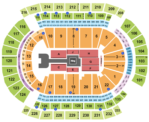 Prudential Center Wrestling - AEW Seating Chart