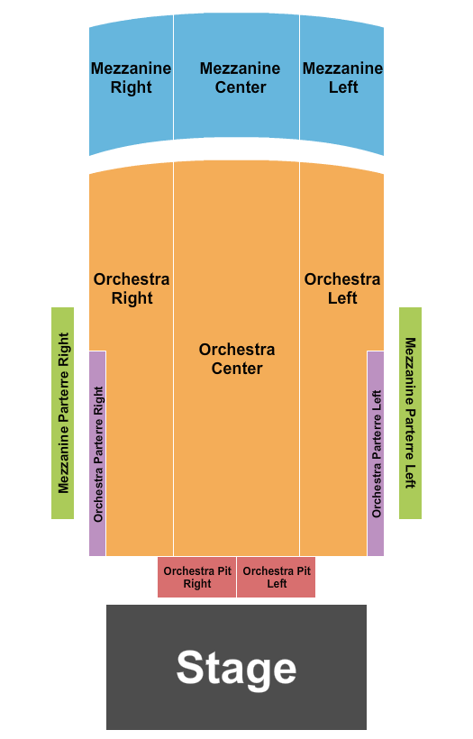 Pullo Family Performing Arts Center Seating Map