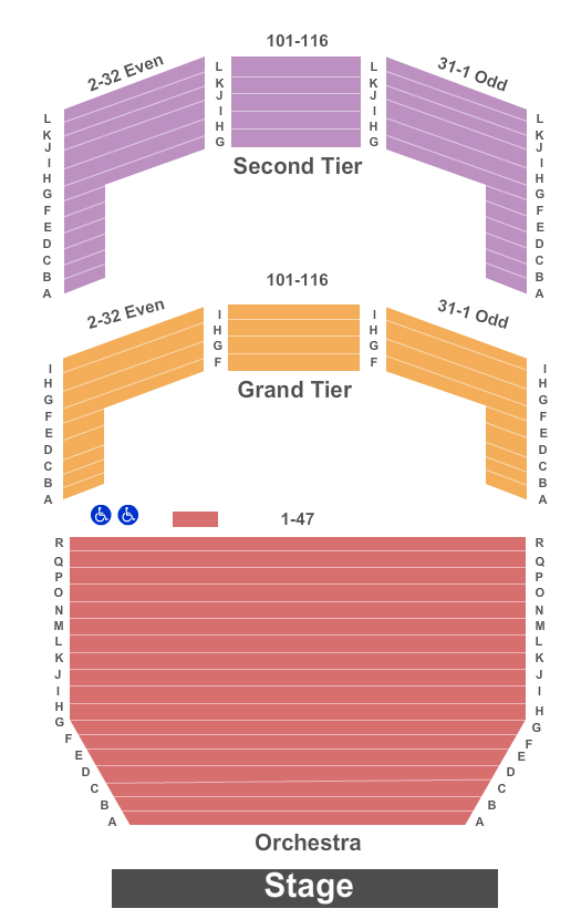Performing Arts Center Purchase College - Concert Hall Concert Hall Seating Chart