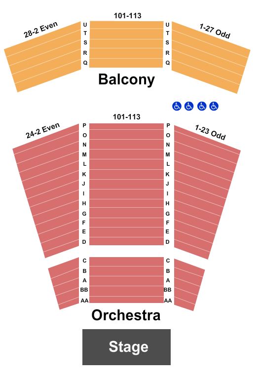 Performing Arts Center Purchase College - PepsiCo Theatre Endstage Seating Chart