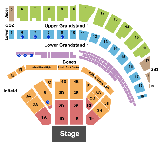 Puyallup Fairgrounds At Washington State Fair Events Center End Stage 2 Seating Chart