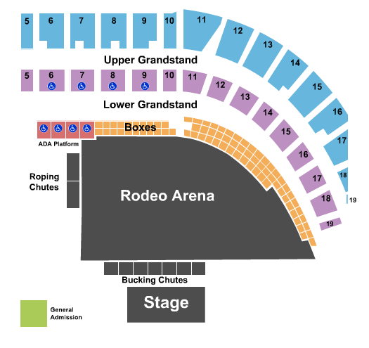 Puyallup Fairgrounds At Washington State Fair Events Center Rodeo Map Seating Chart