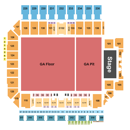 Q2 Stadium Concert GA Pit Seating Chart