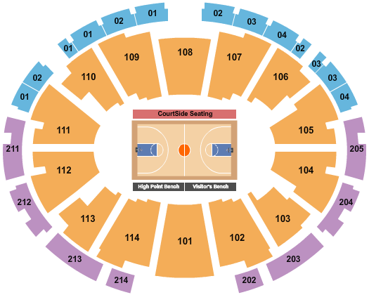 Qubein Center Basketball Seating Chart