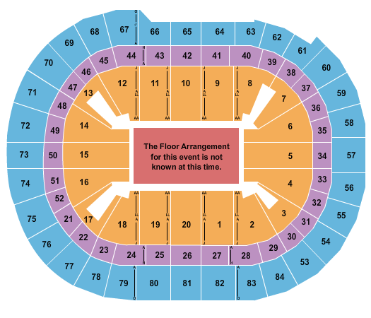 Detailed Seating Chart for Qudos Bank Arena - Seating Capacity of 21032