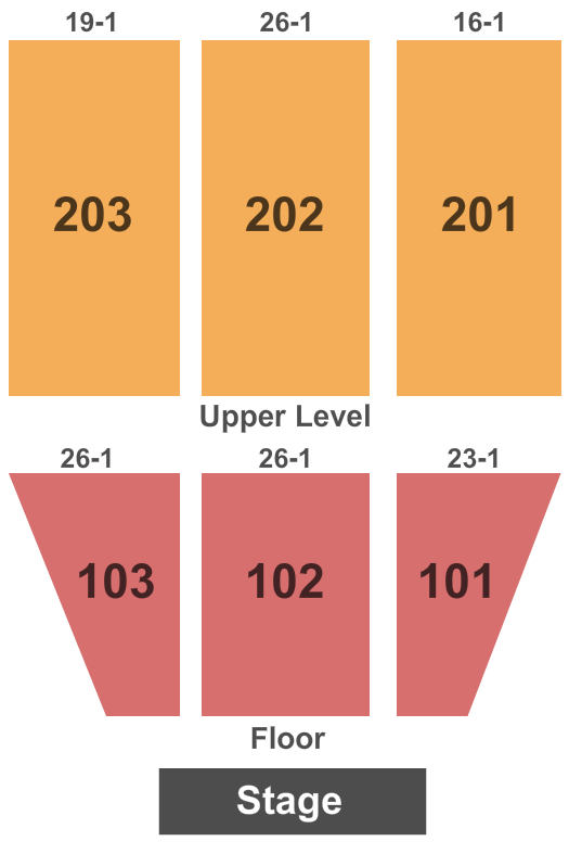 Pipa Event Center at Quechan Casino Resort End Stage Seating Chart
