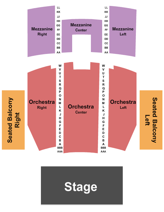 Queen Elizabeth Theatre - Toronto Endstage - Seated Balcony Seating Chart