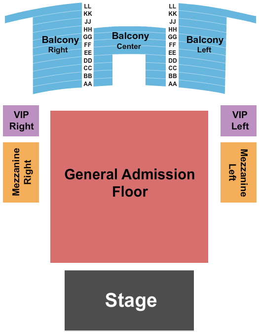 Queen Elizabeth Theatre - Toronto Endstage GA Floor VIP Seating Chart