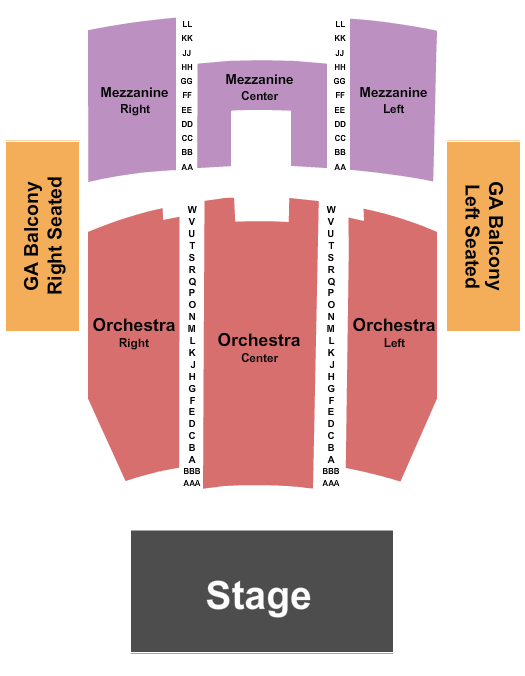Queen Elizabeth Theatre - Toronto Endstage Reserved - GA Seated Balc Seating Chart