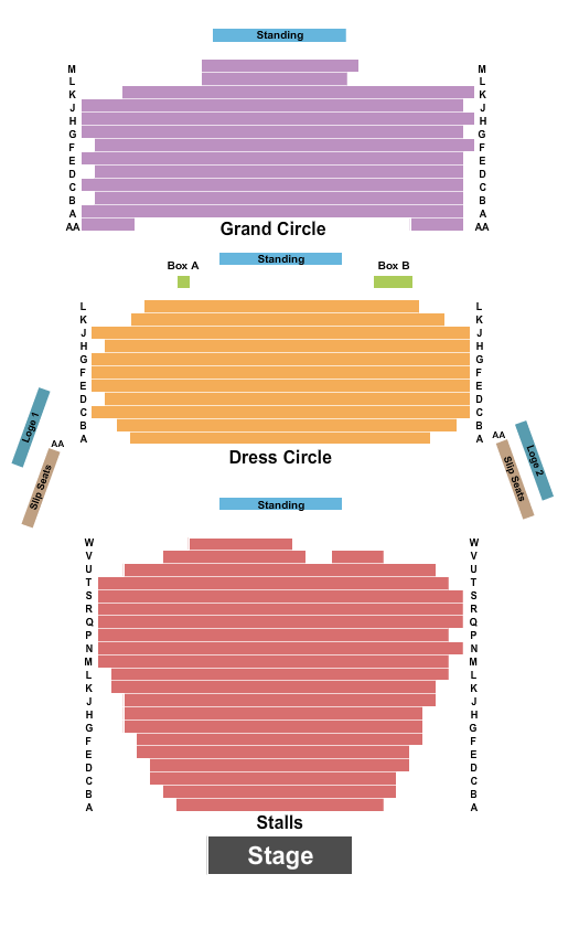 Sondheim Theatre - London Seating Map