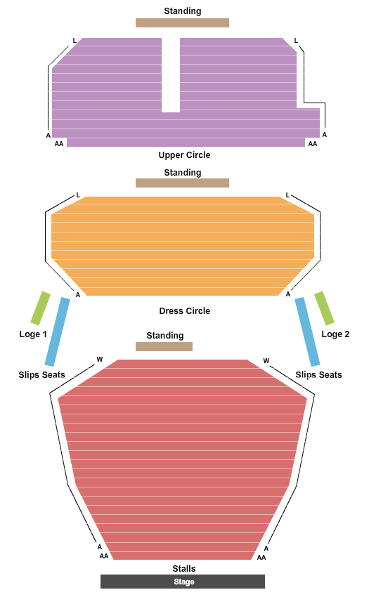 Sondheim Theatre - London Seating Map