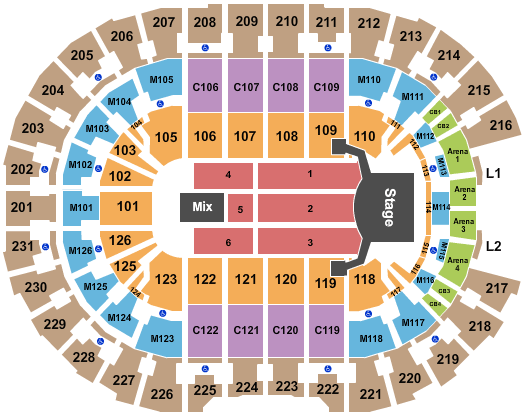 Rocket Mortgage FieldHouse Celine Dion 2 Seating Chart