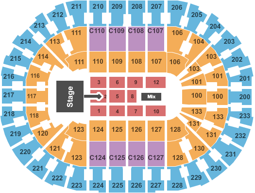 Rocket Mortgage FieldHouse Mary J. Blige Seating Chart