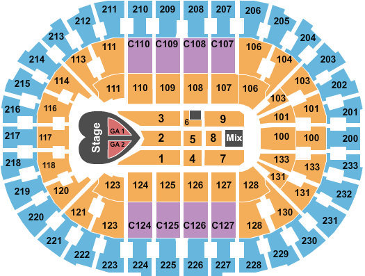 Rocket Mortgage FieldHouse Pink Seating Chart