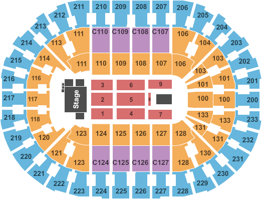 Rocket Mortgage FieldHouse Red Hot Chili Peppers Seating Chart