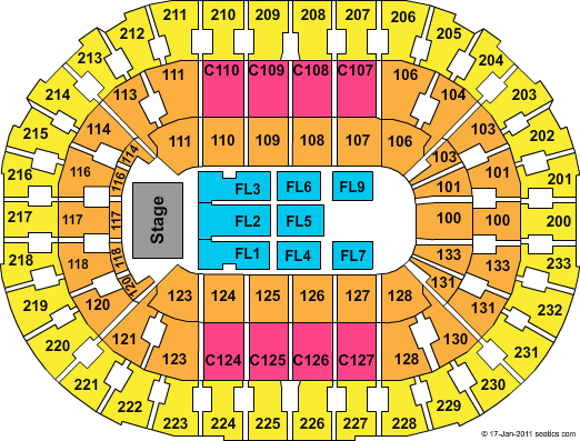 Rocket Mortgage FieldHouse Rush Seating Chart