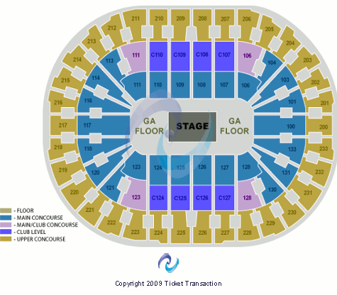 Rocket Mortgage FieldHouse Center Stage GA Seating Chart