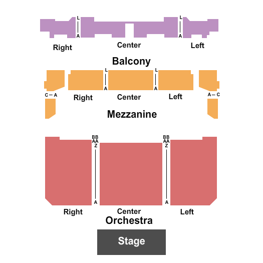 RJ Reynolds Auditorium End Stage Seating Chart