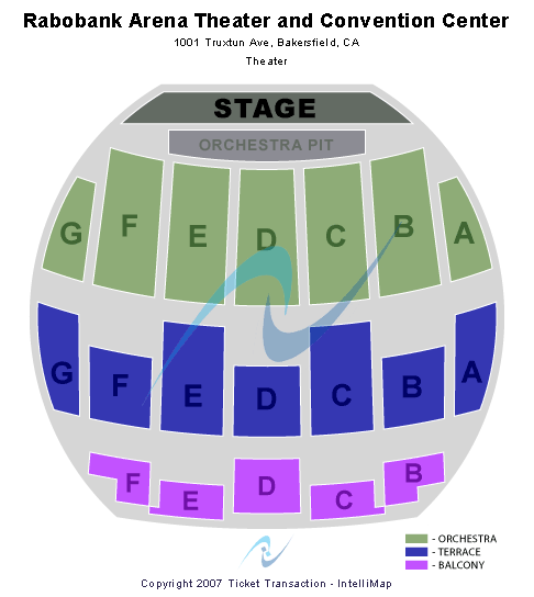 Mechanics Bank Theater Stage Seating Chart