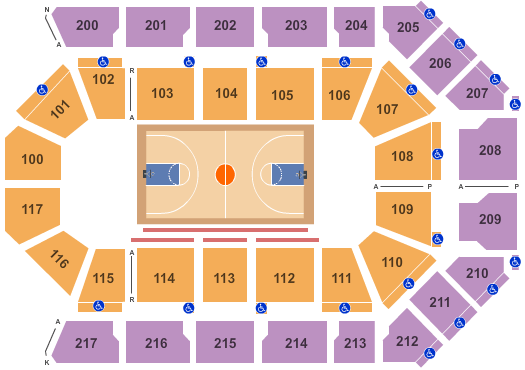 Mechanics Bank Arena Basketball Seating Chart