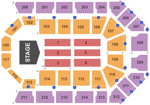 Mechanics Bank Arena Standard Seating Chart
