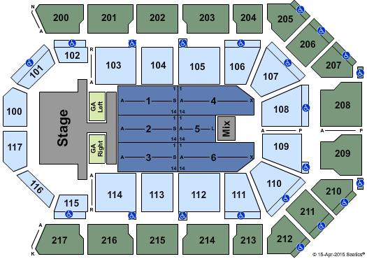 Mechanics Bank Arena Florida Georgia Line Seating Chart