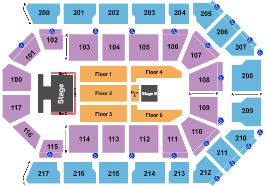 Rabobank Theater Seating Chart With Seat Numbers