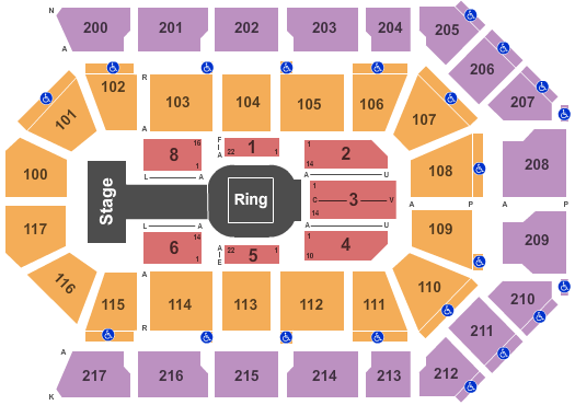 Arena Wwe Seating Chart