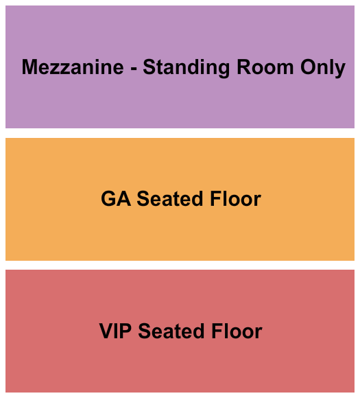 Racket - NY GA/VIP/Mezz Seating Chart