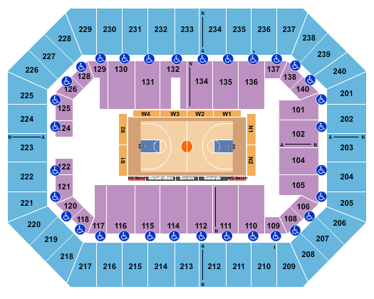 Raising Cane's River Center Arena Basketball - Globetrotters Seating Chart