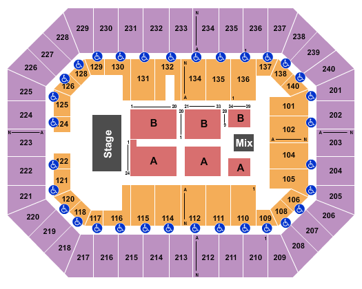 Raising Cane's River Center Arena Bob Seger Seating Chart