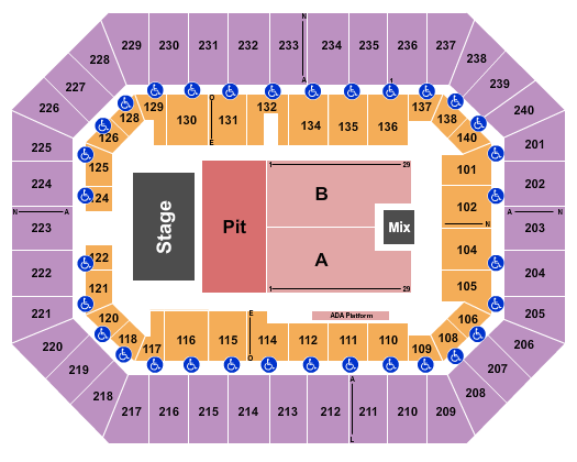 Raising Cane's River Center Arena Seating Chart