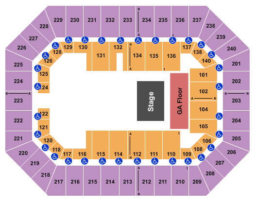 Raising Cane's River Center Arena Seating Chart & Maps