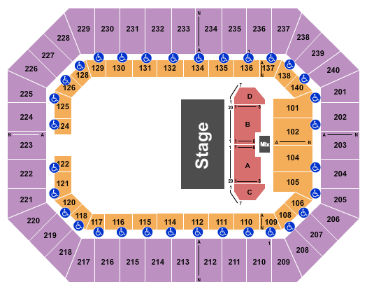 Raising Cane's River Center Arena Jersey Boys Seating Chart