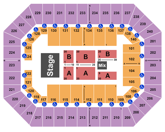 Raising Cane's River Center Arena Lynyrd Skynyrd Seating Chart