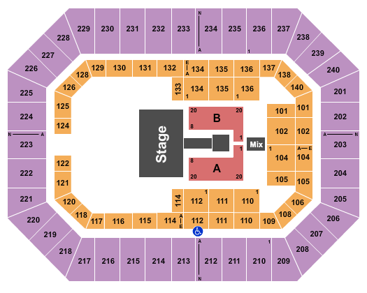 Raising Cane's River Center Arena Maxwell Seating Chart