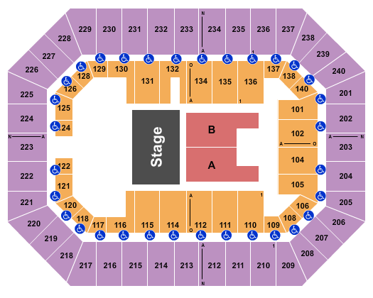 Raising Cane's River Center Arena Sesame Street 1 Seating Chart