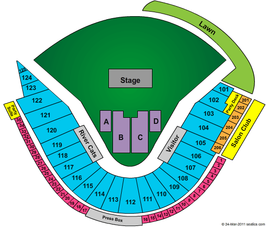 Sutter Health Park End Stage Seating Chart