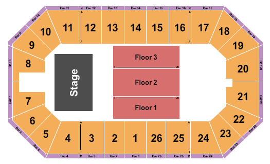 Ralph Engelstad Arena - MN Endstage Floors Seating Chart