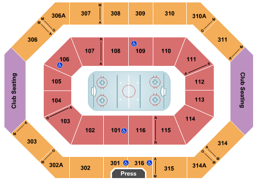 Ralph Engelstad Arena - ND Hockey Seating Chart