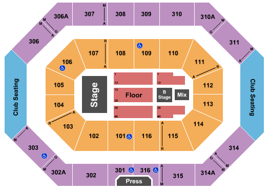 Ralph Engelstad Arena - ND Little Big Town Seating Chart