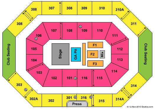 Ralph Engelstad Arena - ND Miranda Lambert Seating Chart