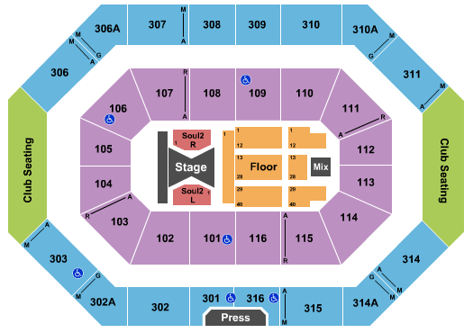 Ralph Engelstad Arena - ND Tim McGraw Seating Chart